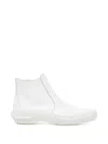 Comme Des Garçons Side-zip Ridge-sole Ankle Boots In White