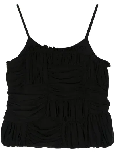 COMME DES GARÇONS COMME DES GARÇONS RUFFLED DETAILING ROUND NECK TOP