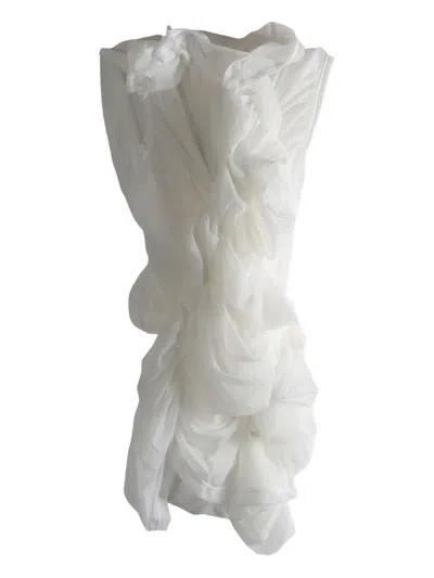 Comme Des Garçons Ruffled Draped Top In Multi