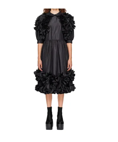 Comme Des Garçons Ruffled Dress In Black