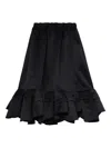 Comme Des Garçons Ruffled Elastic-waist Skirt In Black