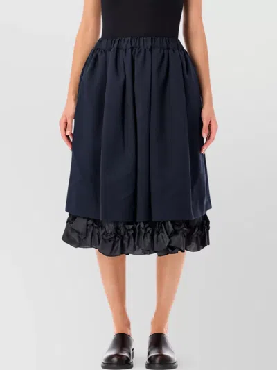 Comme Des Garçons Ruffled Full Skirt In Blue