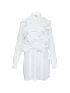 Comme Des Garçons Polyester Georgette Blouse In White