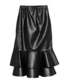 Comme Des Garçons Ruffled Mid-length Skirt In Black