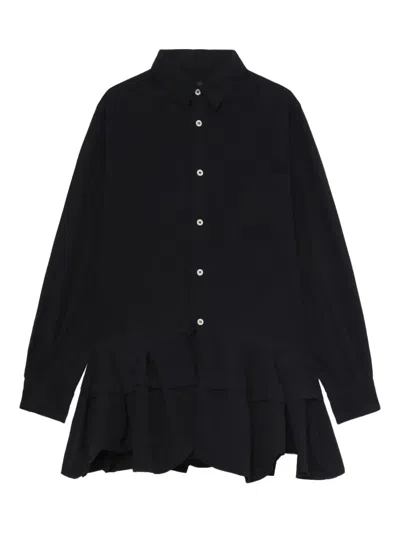 Comme Des Garçons Ruffled Shirt In Black