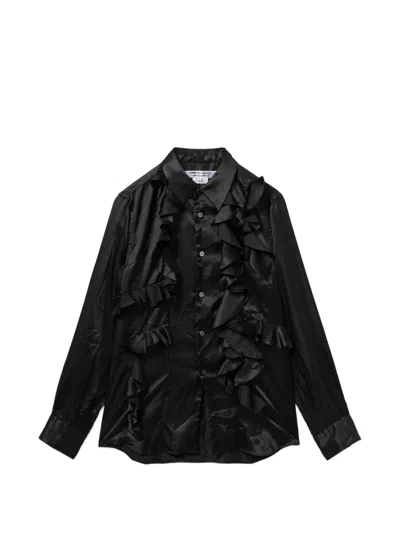 Comme Des Garçons Ruffled Shirt In Black