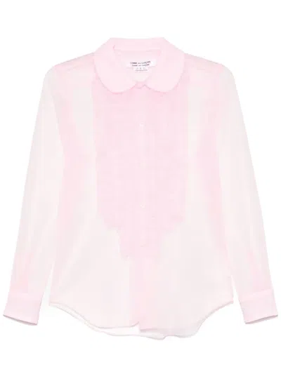 Comme Des Garçons Ruffled Shirt In Pink
