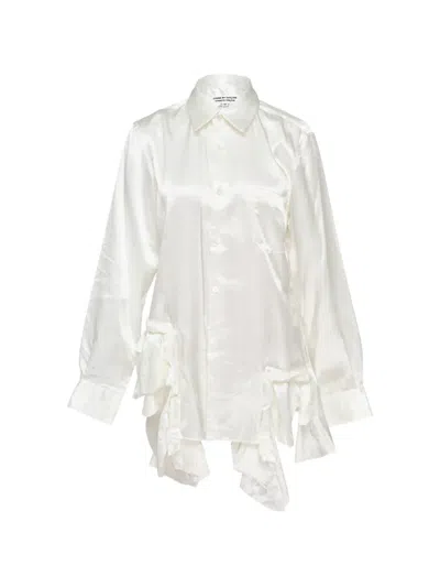 Comme Des Garçons Ruffled Shirt In White
