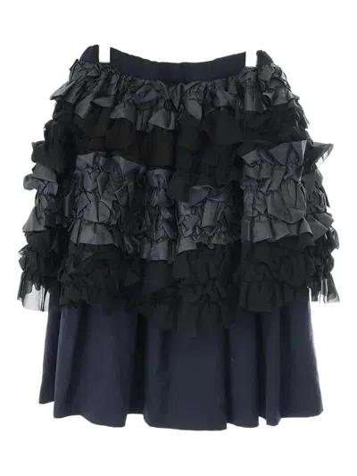 Comme Des Garçons Ruffled Skirt In Black