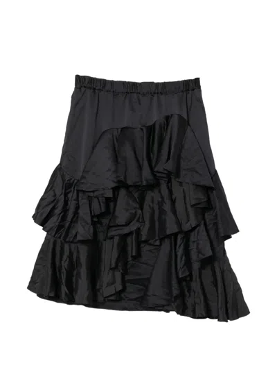 Comme Des Garçons Ruffled Skirt In Black