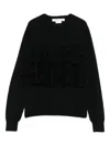 Comme Des Garçons Ruffled Sweater In Black