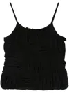 Comme Des Garçons Draped-detail Blouse In Black