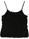 Comme Des Garçons Draped-detail Blouse In Black