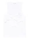 Comme Des Garçons Ruffled Top In White