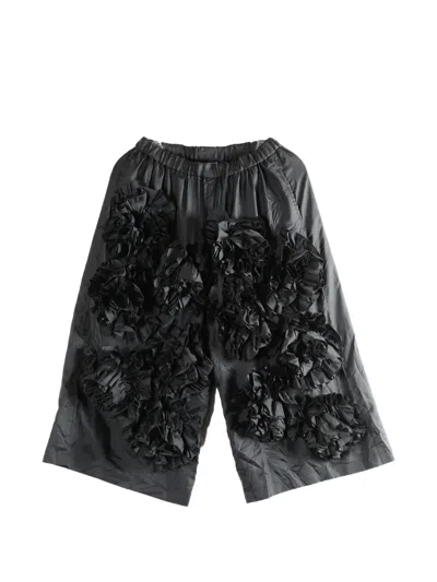 Comme Des Garçons Ruffled Trousers In Gray