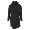 Comme Des Garçons Runway Comme Des Garcons 1999 Pinstripe Wool Wrap Coat In Black