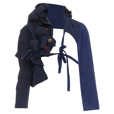 Comme Des Garçons Comme Des Garcons Runway Twist Knot Deconstructed Half Tie Jacket In Blue