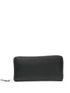 Comme Des Garçons Zip Around Wallet Smooth Finish In Black  