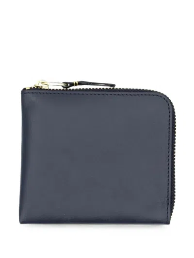 Comme Des Garçons Sa3100 Zip-around Wallet In Blue