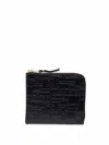 Comme Des Garçons Embossed Logotype Wallet In Black