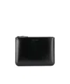 Comme Des Garçons Embossed Logo Wallet In Black