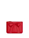 Comme Des Garçons Wallet Big Bow Pouch In Red