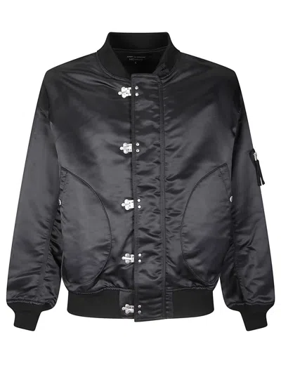 Comme Des Garçons Satin-finish Bomber Jacket In Black