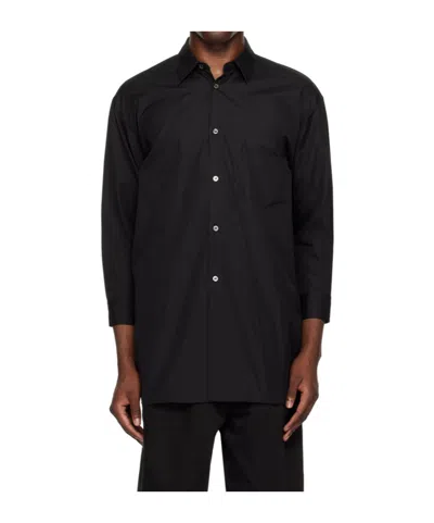 Comme Des Garçons Satin-panelled Cotton Shirt