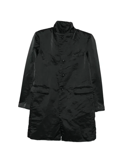 Comme Des Garçons Satin-finish Layered-effect Jacket In Black