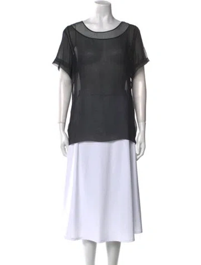 Pre-owned Comme Des Garçons Scoop Neck Short Sleeve T-shirt In Black