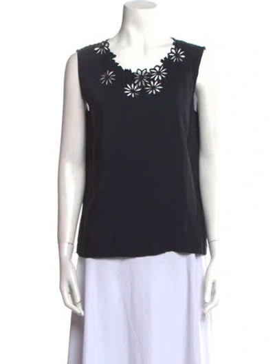 Pre-owned Comme Des Garçons Scoop Neck Sleeveless Top In Black