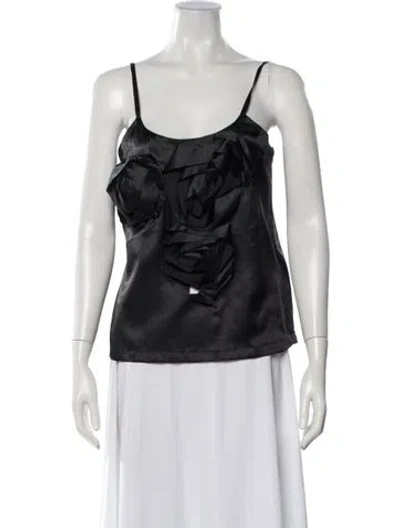 Pre-owned Comme Des Garçons Scoop Neck Sleeveless Top In Black