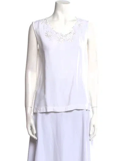 Pre-owned Comme Des Garçons Scoop Neck Sleeveless Top In Neutral