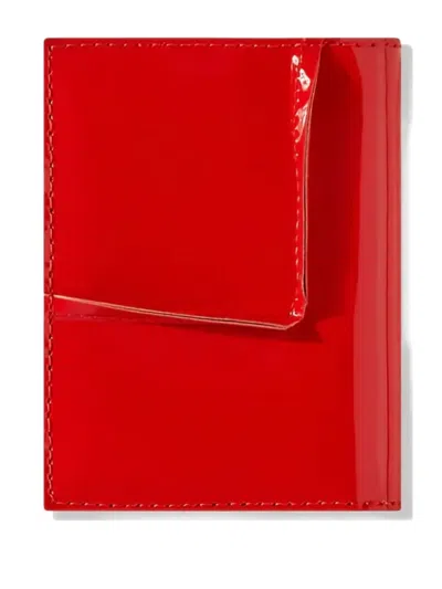 Comme Des Garçons Seams-detail Wallet In Red