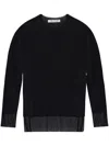 Comme Des Garçons Semi-sheer Blouse In Black