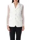 Comme Des Garçons Blazer In White