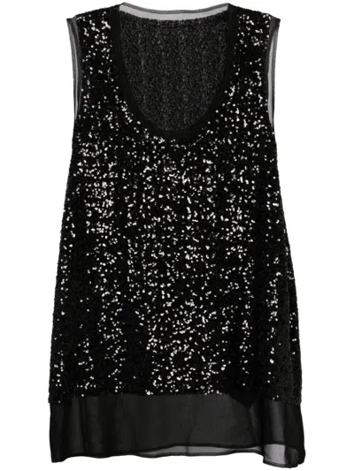 COMME DES GARÇONS SEQUIN-EMBELISHED TANK TOP