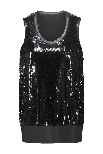 COMME DES GARÇONS SEQUIN EMBROIDERED TOP