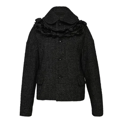 Comme Des Garçons Shark Skin X Polyester Taffeta Jacket In Black