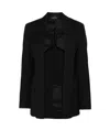 Comme Des Garçons Shawl-lapels Wool Blazer In Black