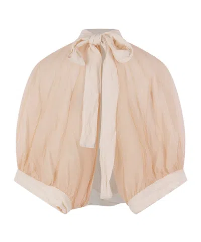 Comme Des Garçons Shawl Top In Pink