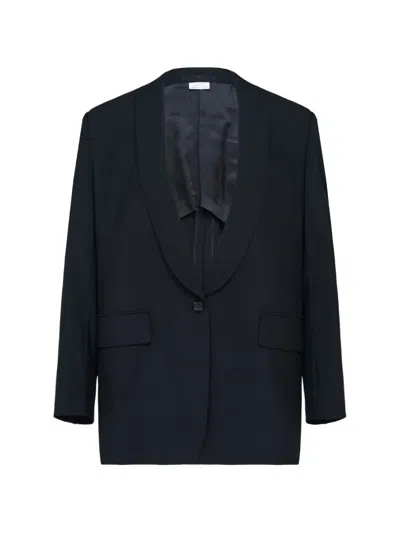 Comme Des Garçons Shawl-lapel Single-breasted Jacket In Black