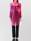 COMME DES GARÇONS SHEER FABRIC LONGLINE SHIRT WITH CHEST POCKET