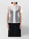 Comme Des Garçons Sheer Fabric Ruffle Detail Peter Pan Collar