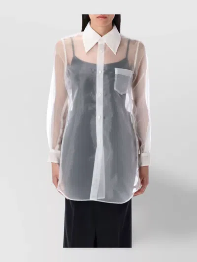 COMME DES GARÇONS SHEER ORGANZA POLY SHIRT