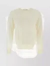 Comme Des Garçons Wool Sweater With Multilayer Tulle Detail