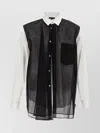 Comme Des Garçons Sheer Overlay Shirt Chest Pocket Detail
