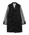 Comme Des Garçons Longline Sheer Sleeves Coat