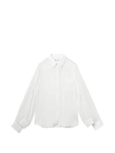 Comme Des Garçons Sheer Shirt In White