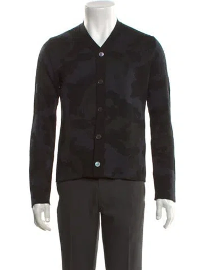 Pre-owned Comme Des Garçons Shirt 2012 Camouflage Print Cardigan In Black/grey